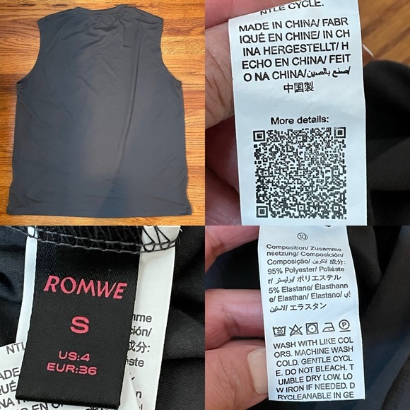 ROMWE Bundle of 4 Tops Women’s Size Small 90’s Y2K Goth Grunge - Picture 5 of 16